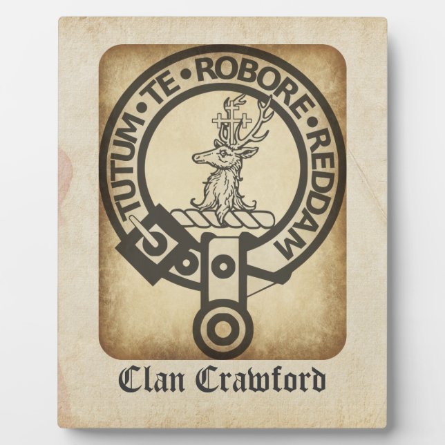 Expositora Antigüedad de la placa de Escudo de Crawford (Frente)