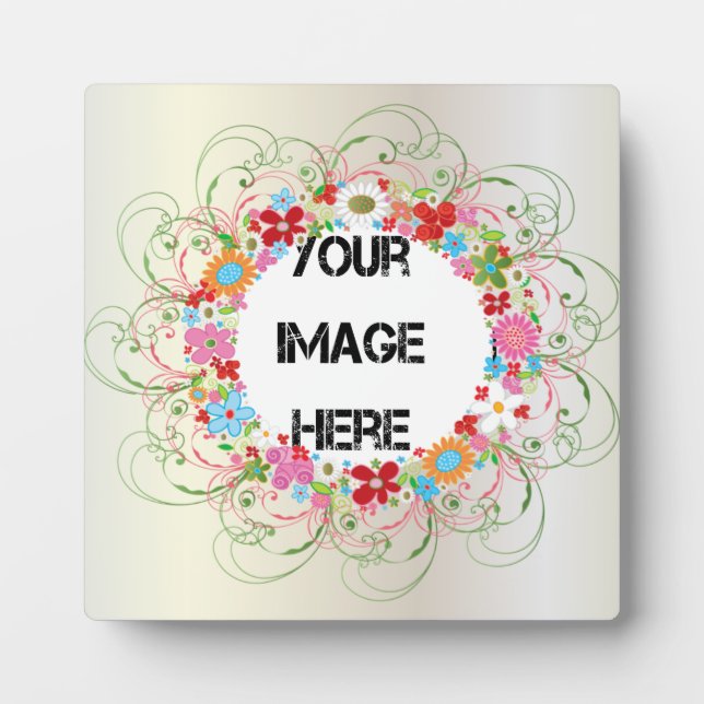 Expositora Art Decó Placa de Arte Floral (Frente)