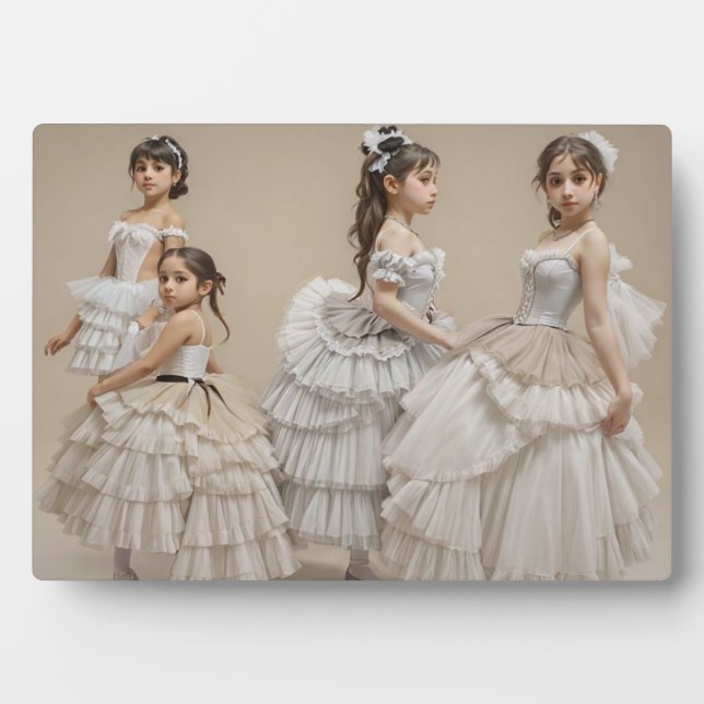 Expositora Bailarinas románticas Placa con atril (Frente)