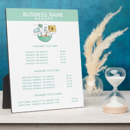 Expositora Bakery Busines | Placa de visualización de precios