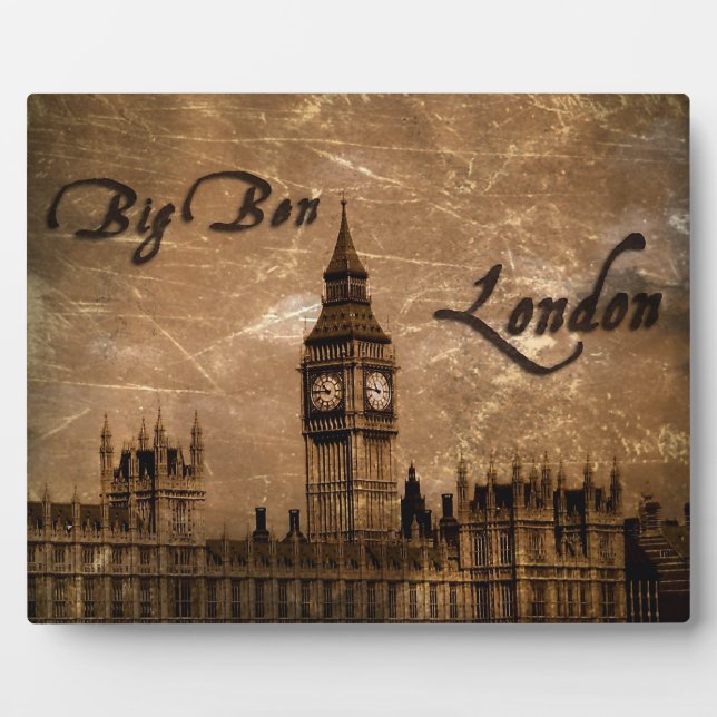 Expositora Big Ben, placa de Londres (Frente)