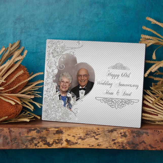 Expositora Boda de diamantes - Aniversario de la placa de la  (Lado)