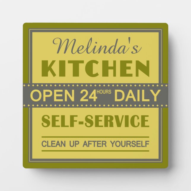 Expositora Cocina - nombre personalizado - placa (Frente)