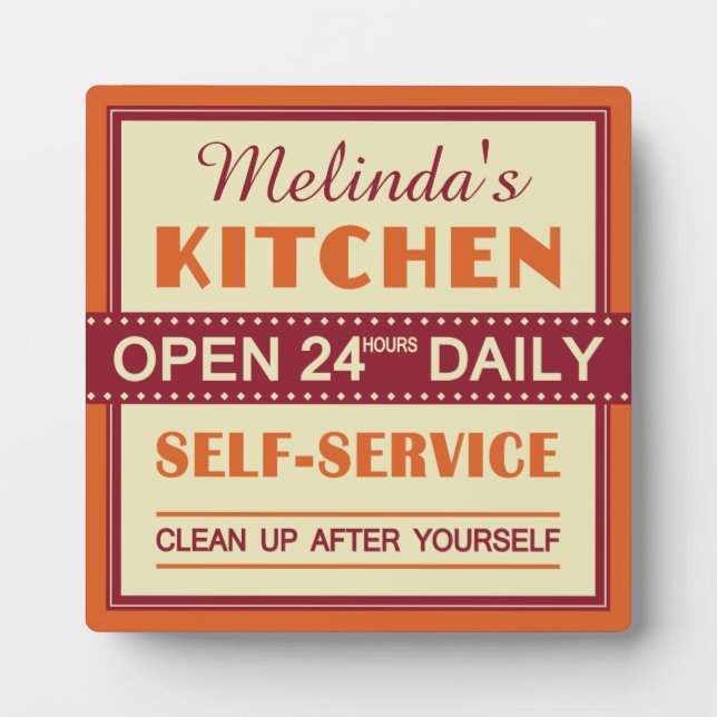 Expositora Cocina - nombre personalizado - placa (Frente)