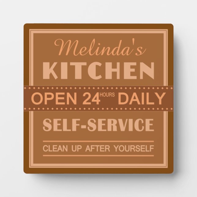 Expositora Cocina - nombre personalizado - placa (Frente)