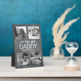 Expositora Colaje de Fotos Moderno | Placa Te Queremos Papá