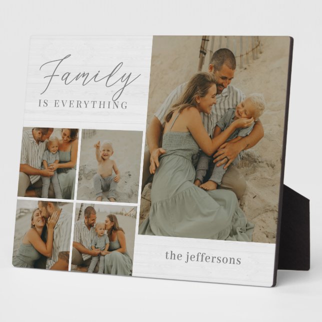 Expositora Collage familiar Rústica moderna placa de escritor (Lado)