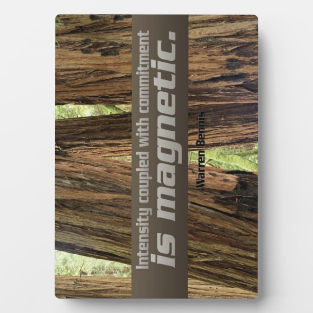 Expositora Compromiso Inspirador de placa fotográfica (Frente)