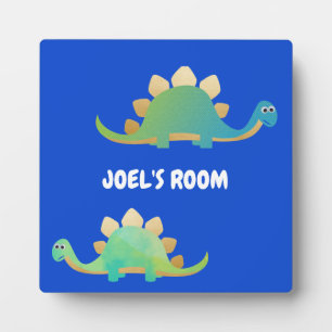 Expositora Cuidada placa de tabletas de dinosaurio con caball