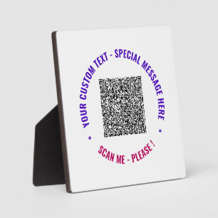 Expositora El código QR y la placa de texto Personalizado Eli