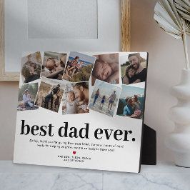 Expositora El Mejor Papá del Mundo Placa de Colage de Fotos P