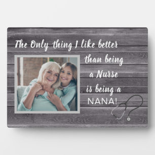 Expositora ¡El mejor regalo! Placa de foto de enfermera-nana