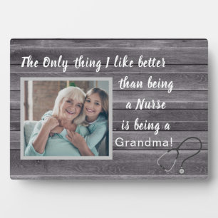 Expositora ¡El mejor regalo! Placa de foto de la abuela enfer