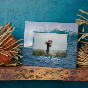 Expositora Gran ola oceánica placa de regalo de fotografía re