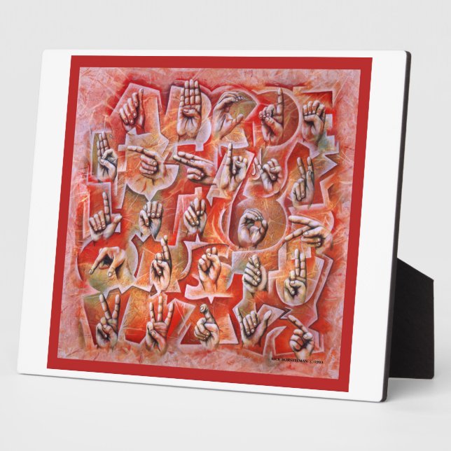 Expositora Idioma del Rótulo Alfabeto 2 placa (Lado)