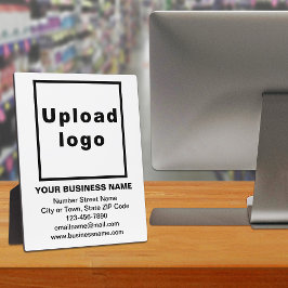 Expositora Información comercial sobre la placa blanca