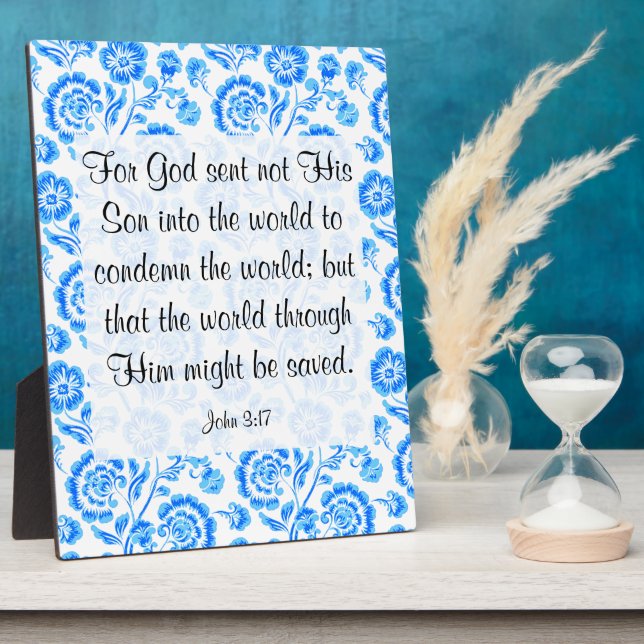 Expositora John 3:17 Placa (Lado)