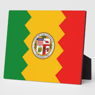 Expositora La placa de la bandera de Los Ángeles