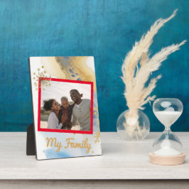 Expositora La placa de mi familia Tabletop es 5x7 con una Eas