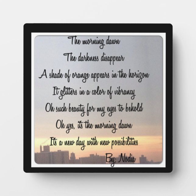 Expositora La placa del alba de la mañana (Frente)