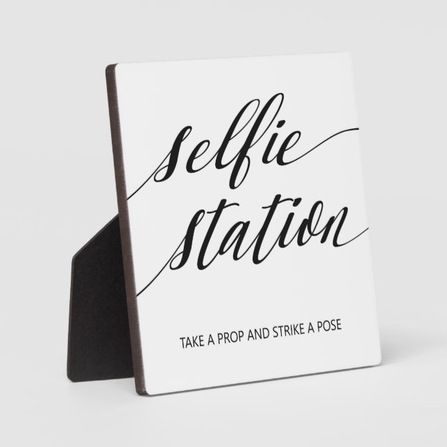 Expositora Letrero de estación de selfie con base de placa co (Anverso)