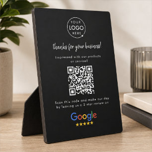Expositora Letrero de Sobremesa Placa de Código QR de Reseñ