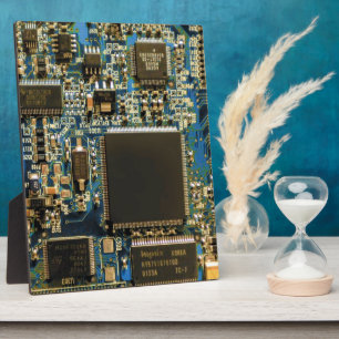 Expositora Macro Placa de Circuito Azul   Foto de PCB