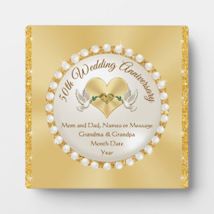 Expositora Magnífica placa de 50 años personalizada