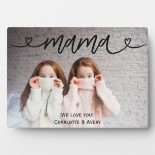 Expositora Mamá te amamos la placa fotográfica personalizada