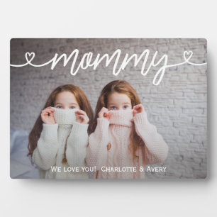 Expositora Mamá te queremos, placa fotográfica personalizada