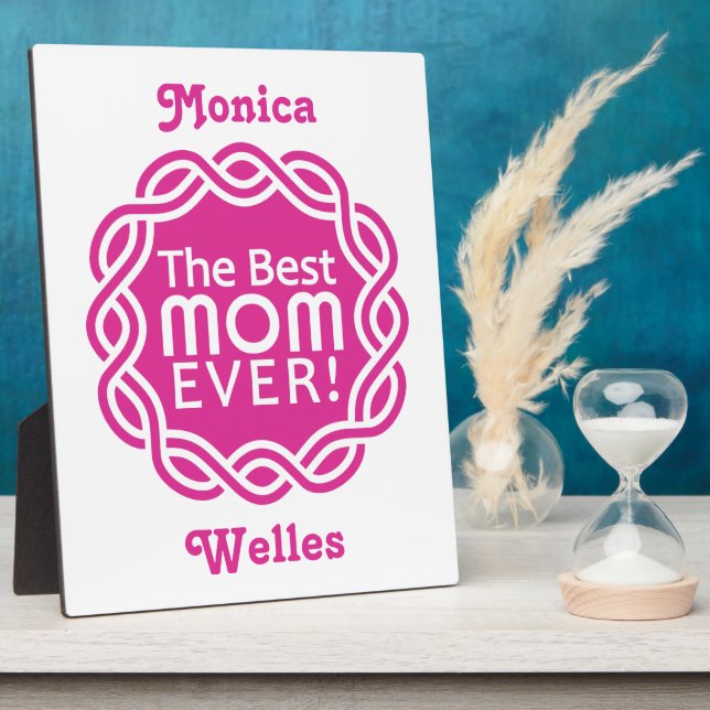 Expositora MEJOR placa personalizado MOM (Lado)