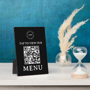 Expositora Menú de código QR del restaurante Placa de 5" x