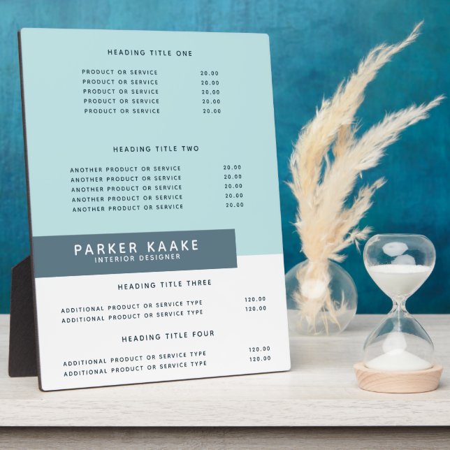 Expositora Moderno y sencillo | Placa de visualización de pre (Lado)