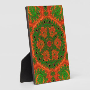 Expositora Naranja y placa de tabletas de Kaleidoscope verde