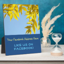 Nos gusta en Facebook placa contador signo Otoño