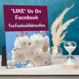 Expositora NOS Gusta En Facebook Señales de Placa Flores de P