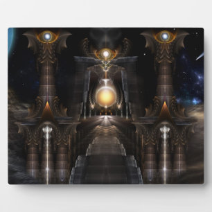 Expositora Orb De La Placa De Arte Fractal Acrellis