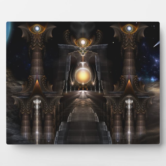 Expositora Orb De La Placa De Arte Fractal Acrellis (Frente)