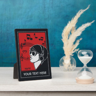 Expositora Personalizado Texto Art Deco Placa musical