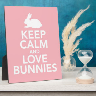 Expositora Pink Keep Calm and Love Bunnies placa / anguila