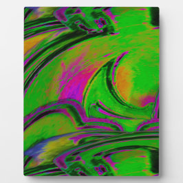 Expositora Placa abstracta verde