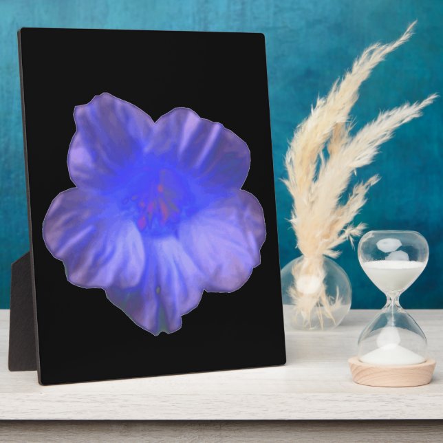 Expositora Placa azul de flores de nasturcio (Lado)