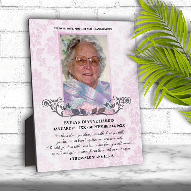 Expositora Placa conmemorativa de foto rosa pálido (Subido por el creador)