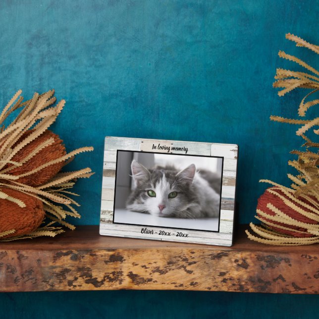 Expositora Placa conmemorativa de madera de granja para gato  (Lado)