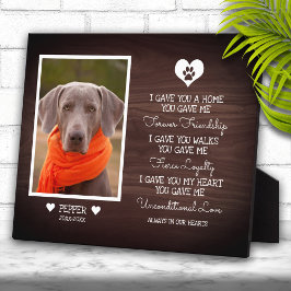 Expositora Placa conmemorativa de madera de nogal oscuro para