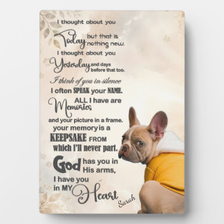 Expositora Placa conmemorativa de mascota con foto | Regalo d