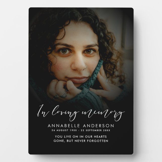 Expositora Placa conmemorativa de mesa con caballete para fot (Frente)