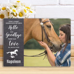 Expositora Placa conmemorativa para caballos - Pésame por la