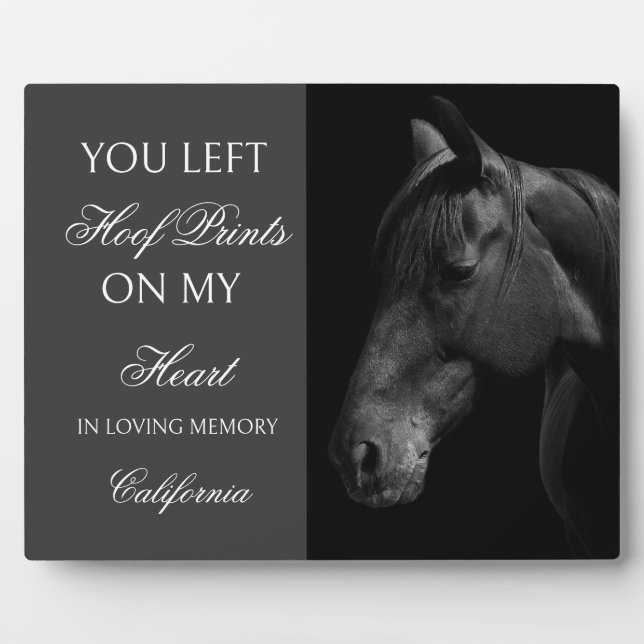 Expositora Placa conmemorativa personalizada para caballo con (Frente)