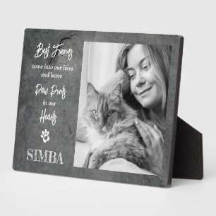 Expositora Placa conmemorativa personalizada para gato mascot